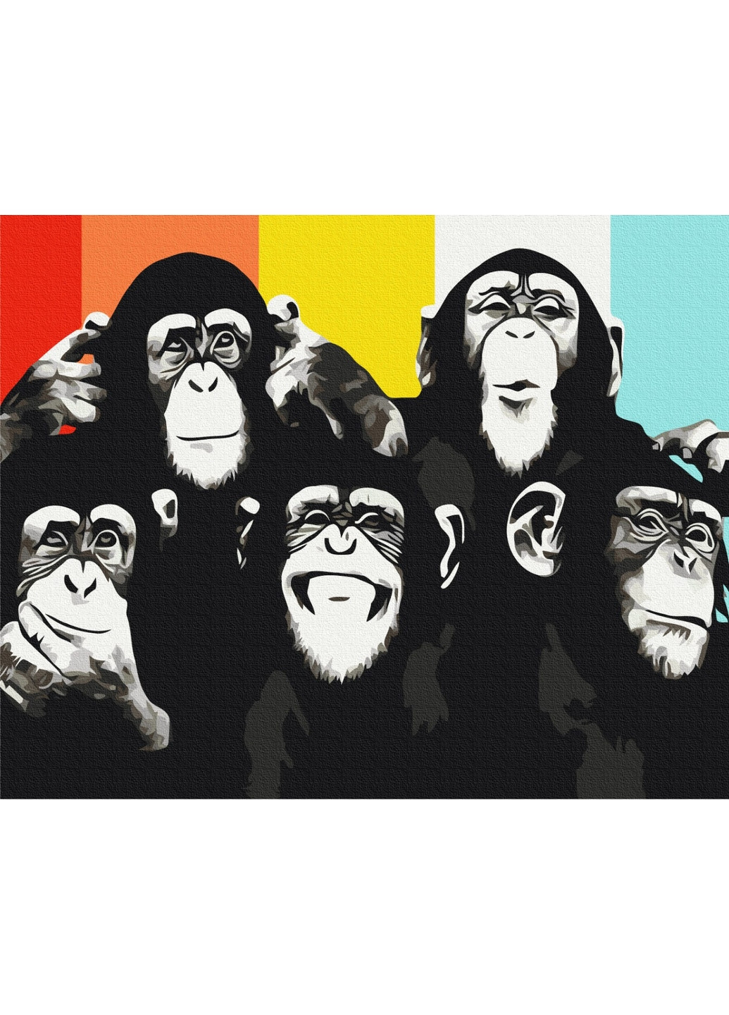 Картина по номерам Портрет шимпанзе 40x50 см Brushme (277156632)