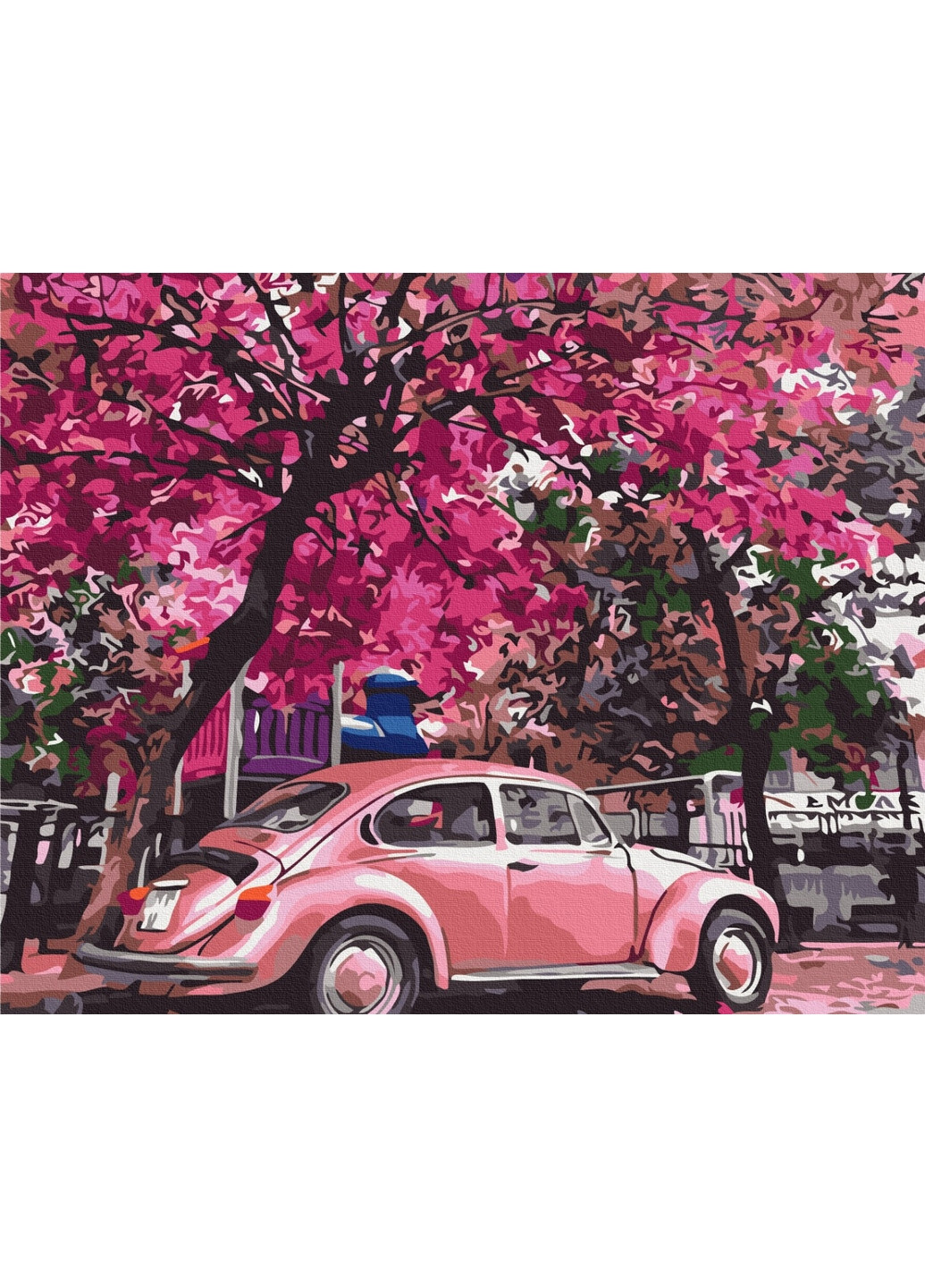 Картина по номерам Цветущая парковка 40x50 см Brushme (277156591)