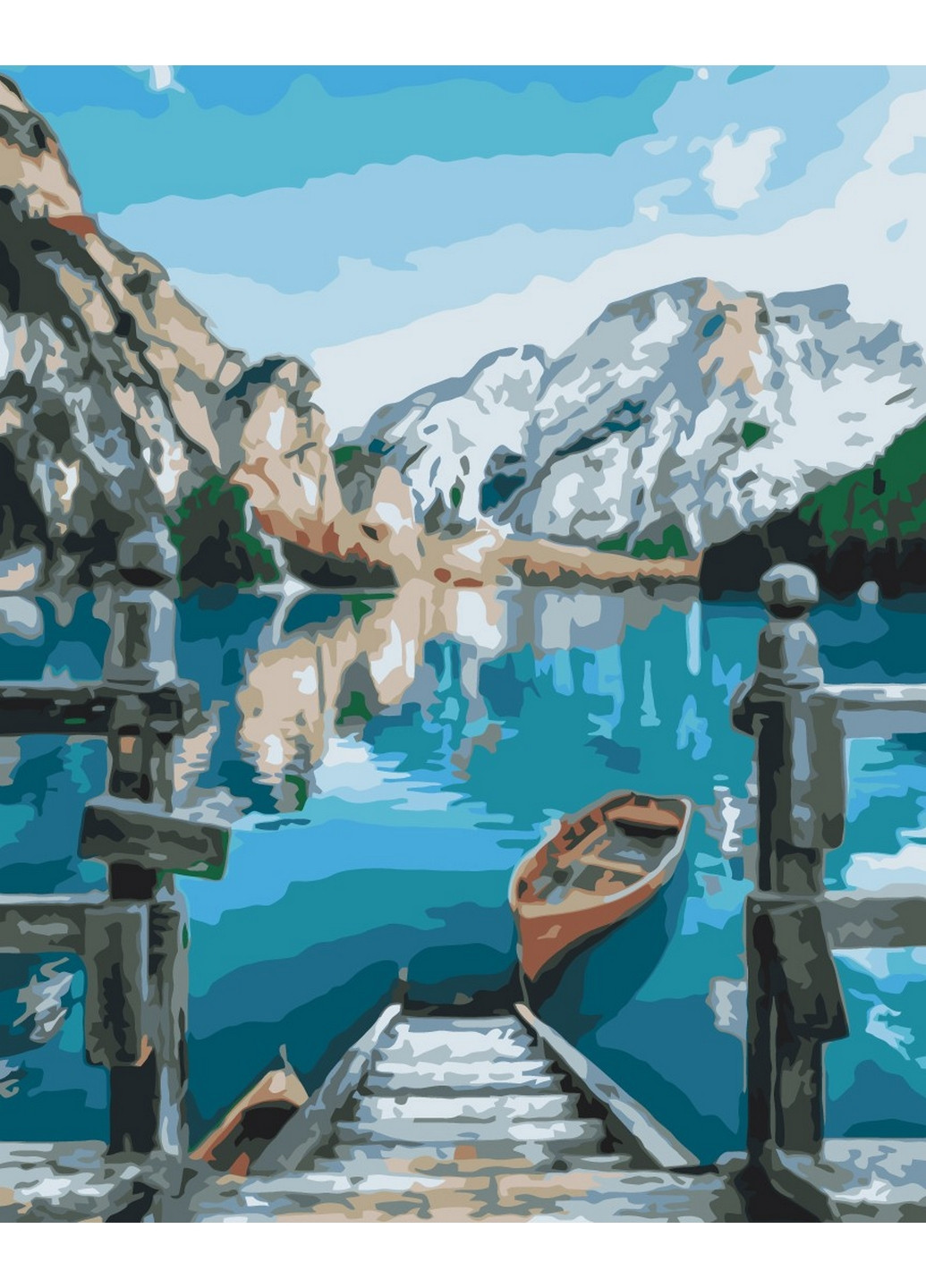 Картина за номерами "Човен біля озера Брайєс" 40x50 см Brushme (277155676)