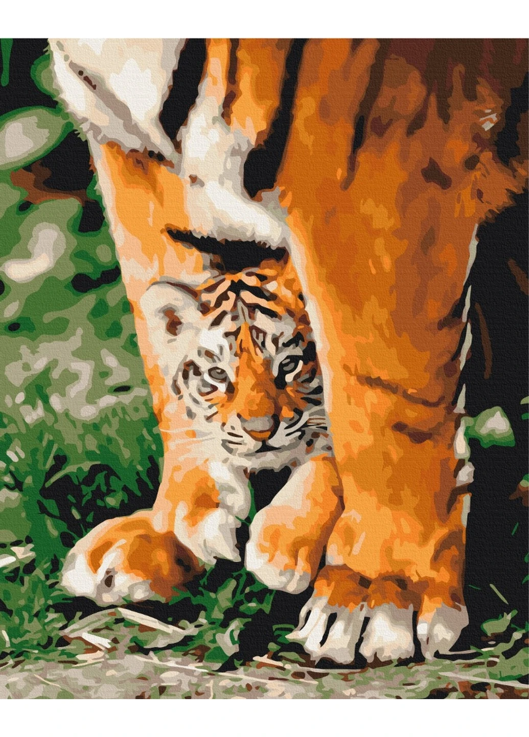Картина по номерам Тигренок в могучих лапах 40x50 см Brushme (277155666)