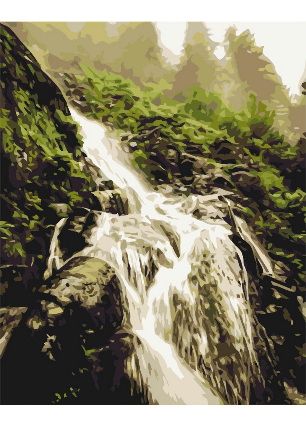 Картина за номерами "Шум водоспаду" 40x50 см Brushme (277154990)