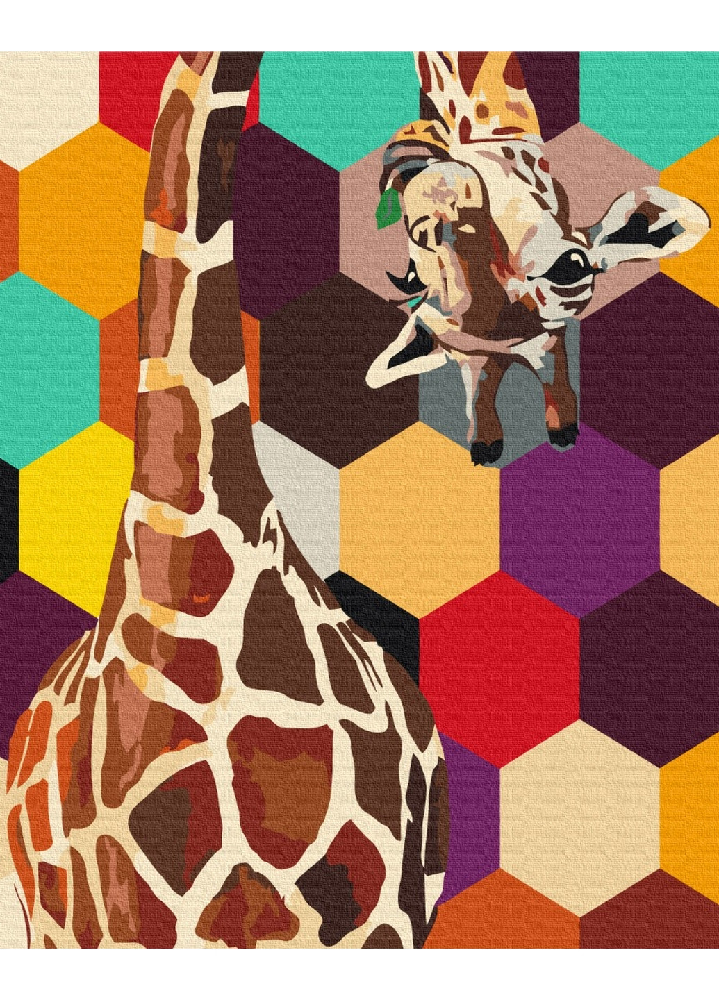 Картина за номерами "Жираф у мозаїці" 40x50 см Brushme (277155874)