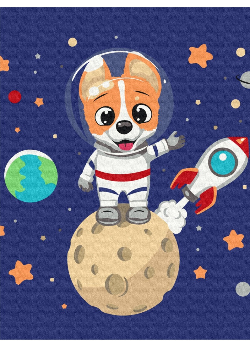 Картина по номерам Корги в космоси 30х40 см Brushme (277156033)