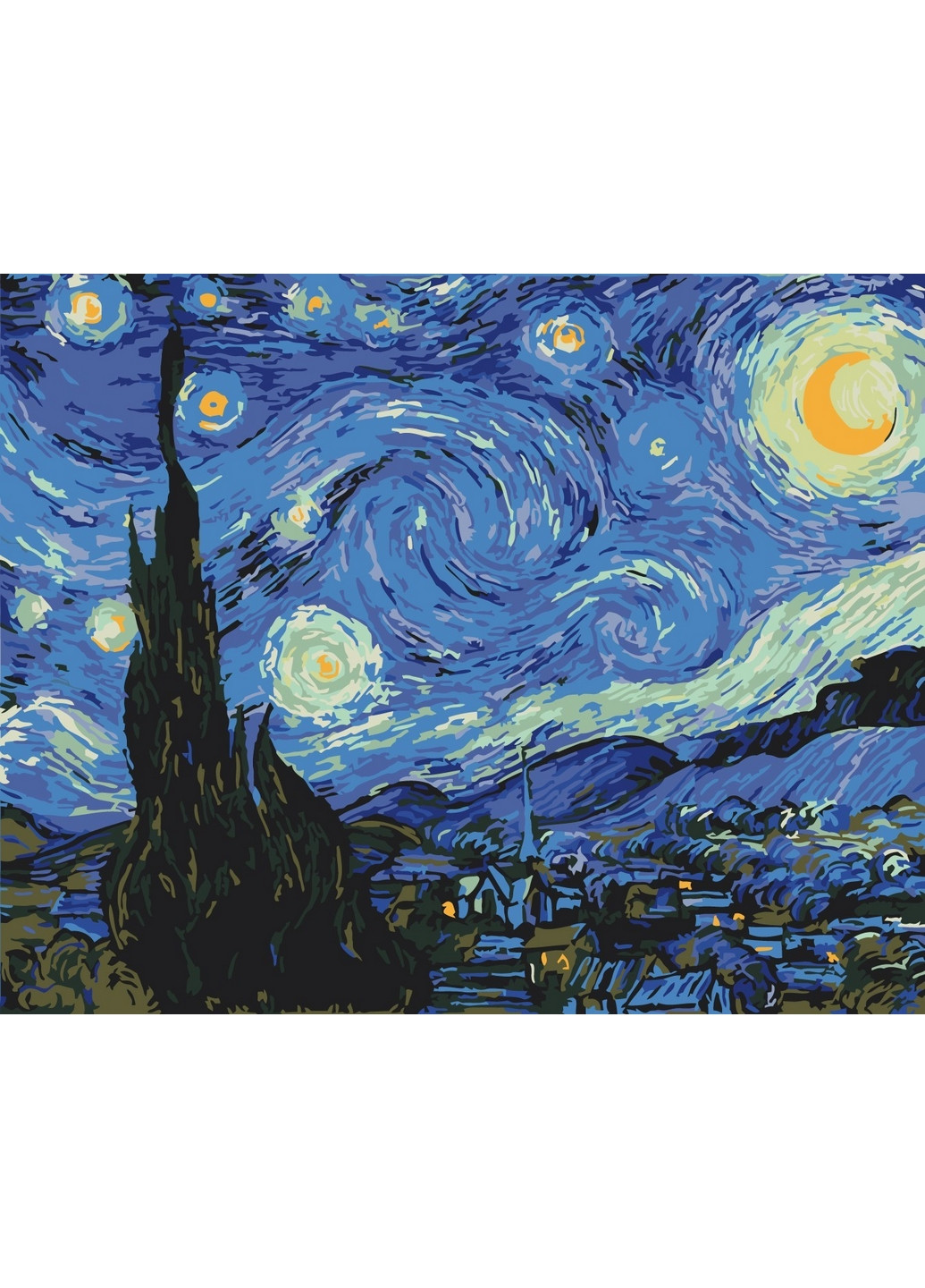 Картина по номерам Звездная ночь 40x50 см Brushme (277155536)