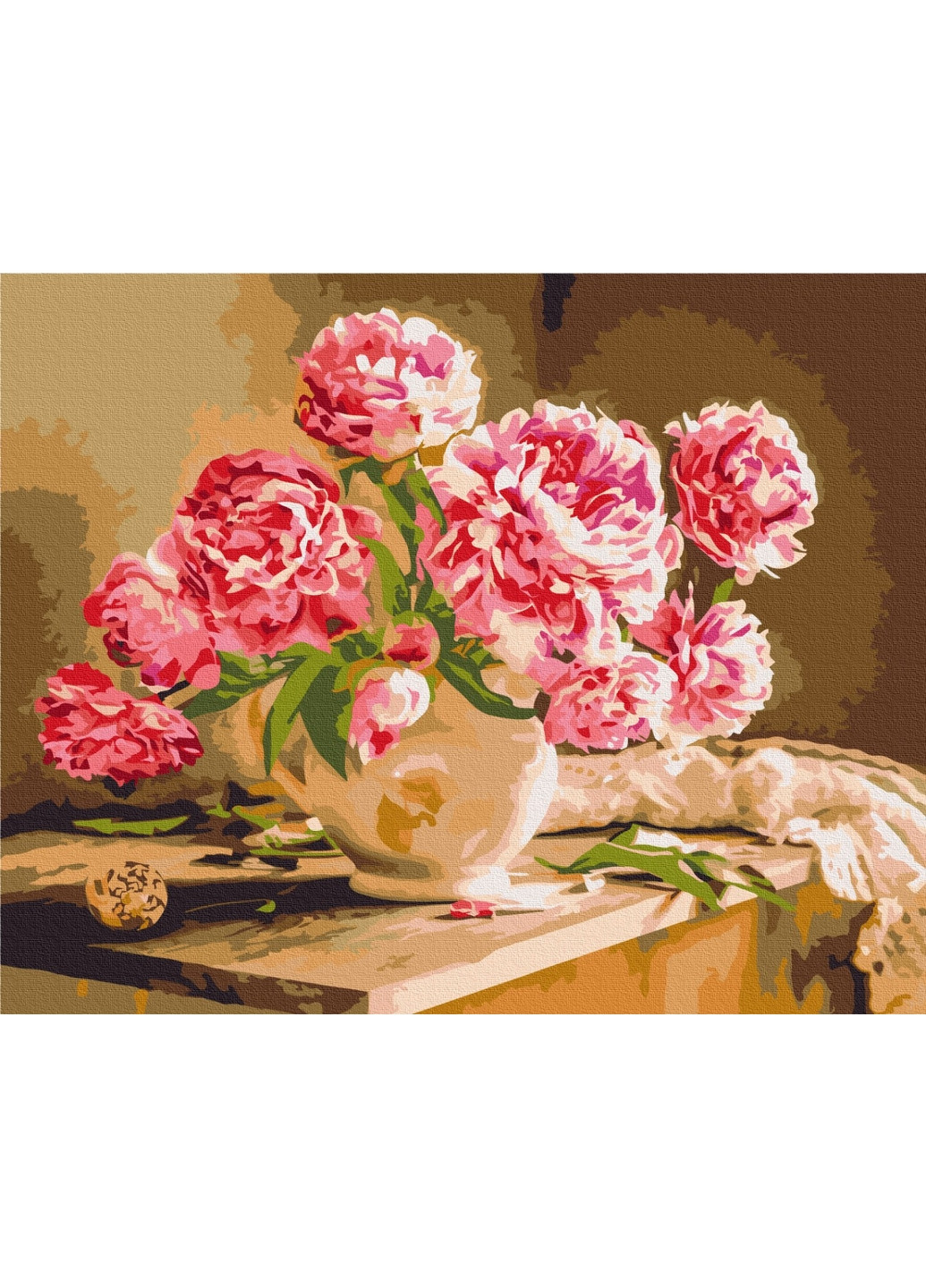 Картина по номерам Пионы в уютном интерьере 40x50 см Brushme (277155516)