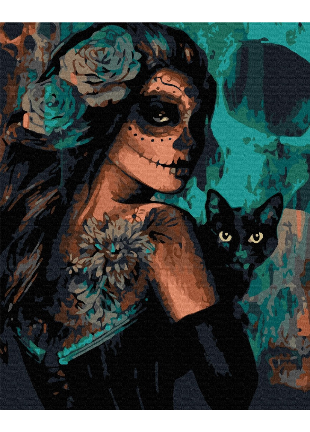 Картина по номерам Леди Хэллоуин 40x50 см Brushme (277155336)