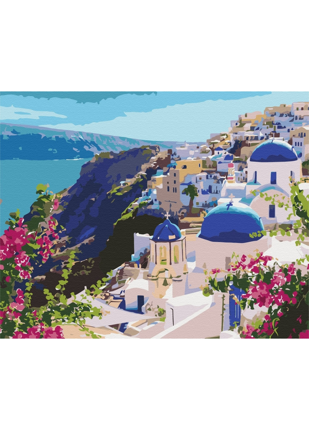 Картина по номерам Пейзаж Санторини 40x50 см Brushme (277155246)