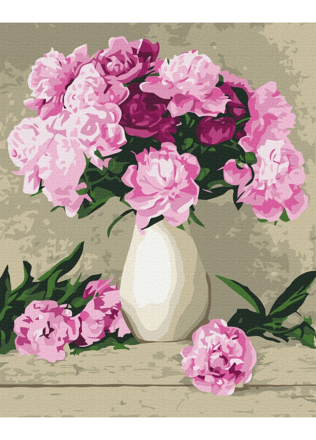 Картина за номерами "Ніжні півонії" 40x50 см Brushme (277155855)