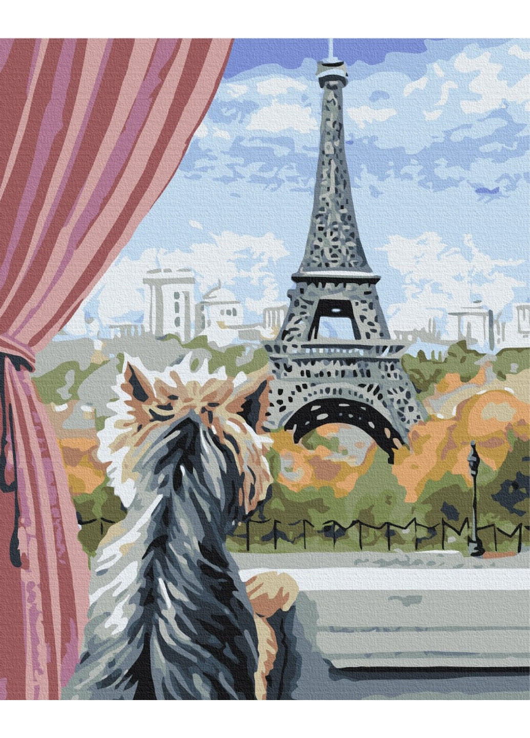 Картина по номерам Париж из окна 40x50 см Brushme (277156610)