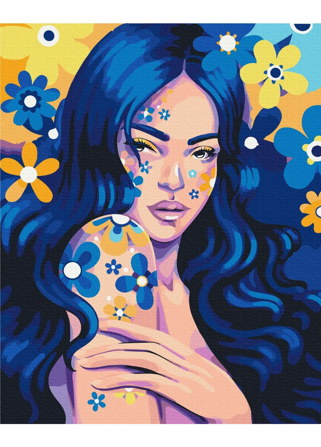 Картина за номерами "Дівчина індиго @ Поліна Скуріхіна" 40x50 см Brushme (277155117)