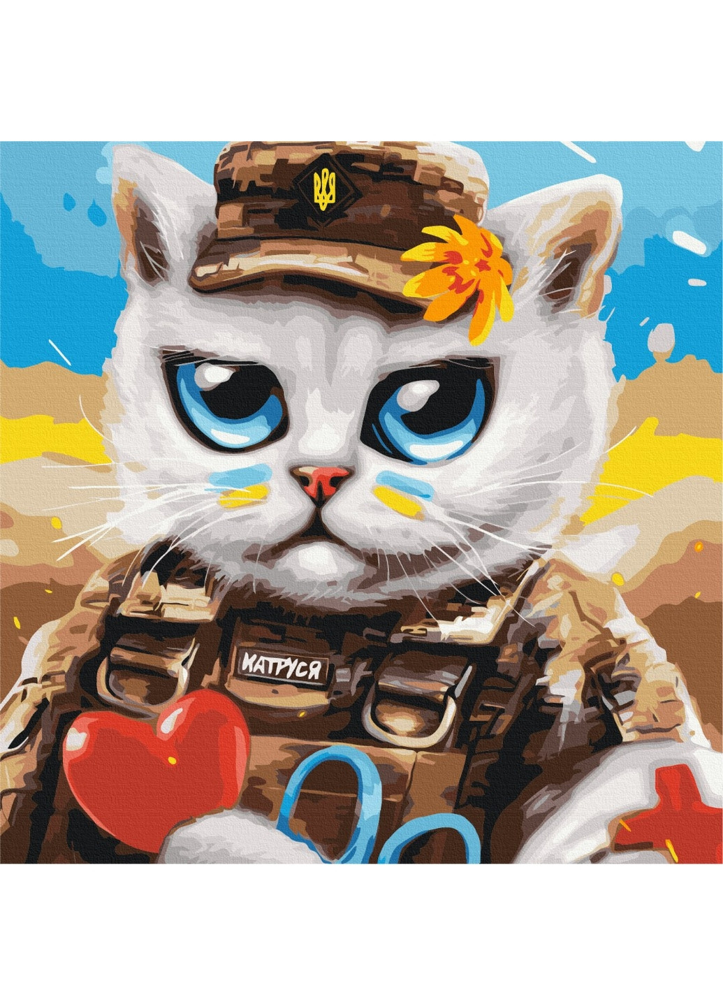 Картина по номерам Котик врач ©Марианна Пащук 50х50 см Brushme (277155454)