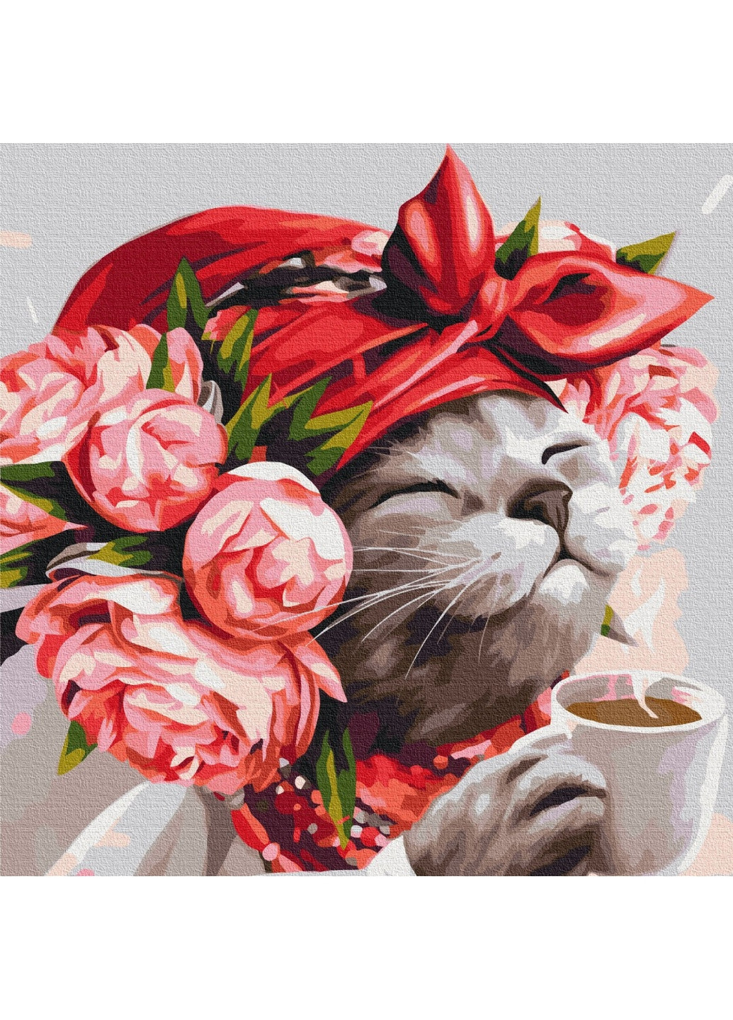 Картина за номерами "Кіт господиня ©Маріанна Пащук" 50х50 см Brushme (277155538)