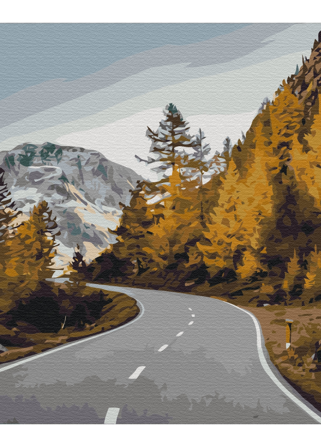 Картина по номерам Пейзажная дорога 40x50 см Brushme (277156504)