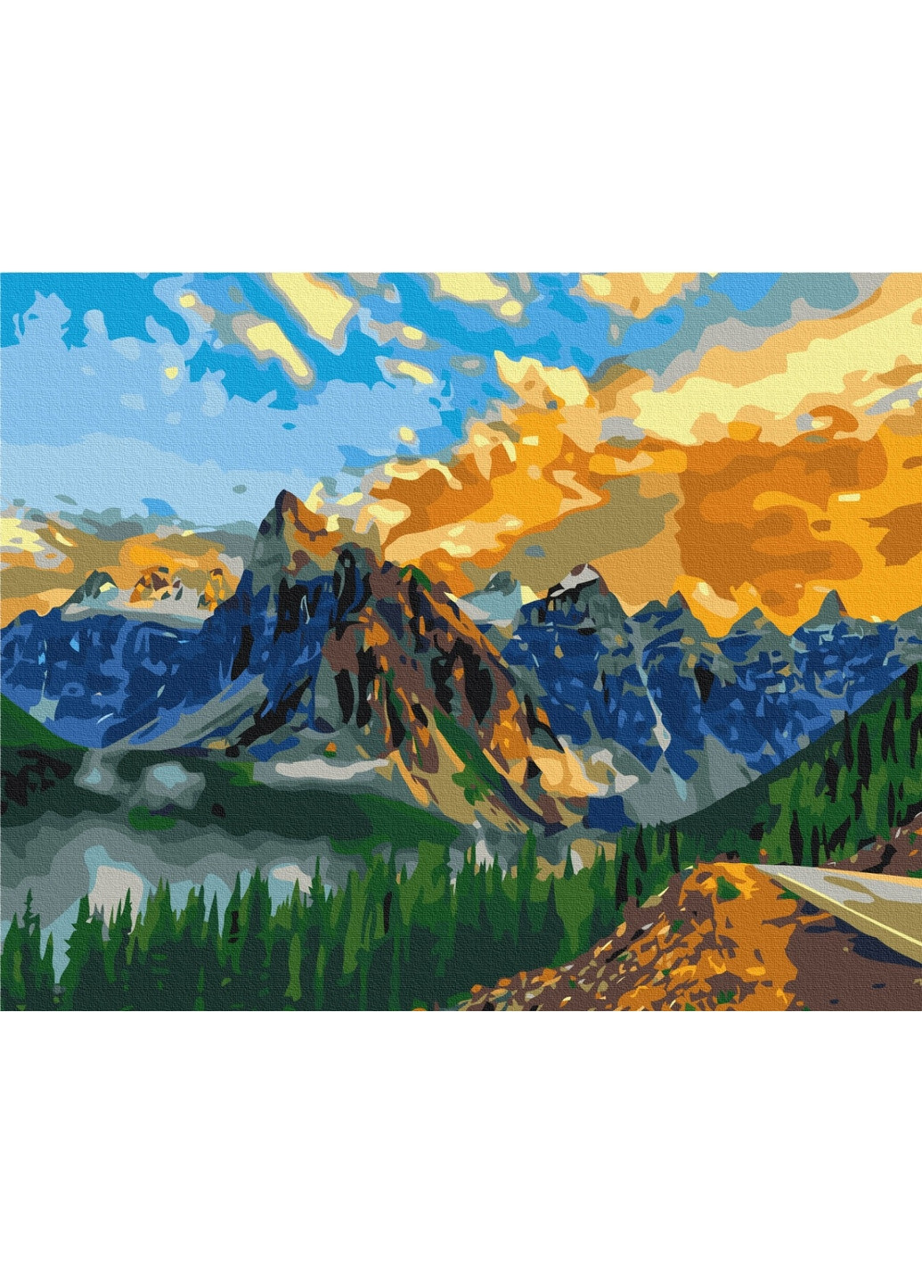 Картина по номерам Горный пейзаж 40x50 см Brushme (277155667)