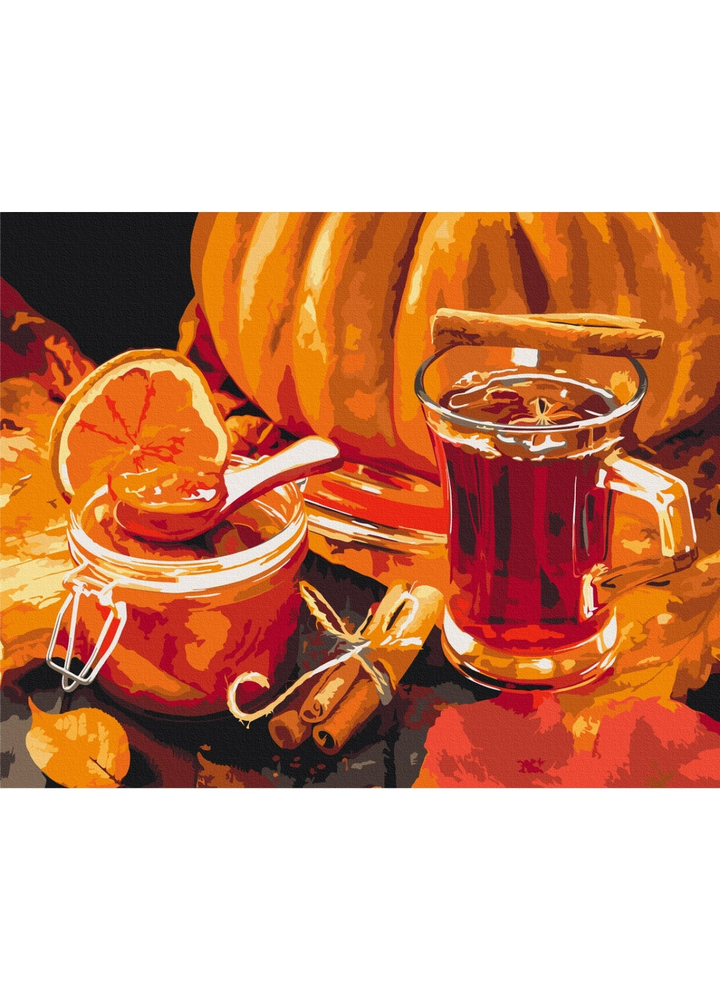 Картина за номерами "Осінній чай" 40x50 см Brushme (277154459)