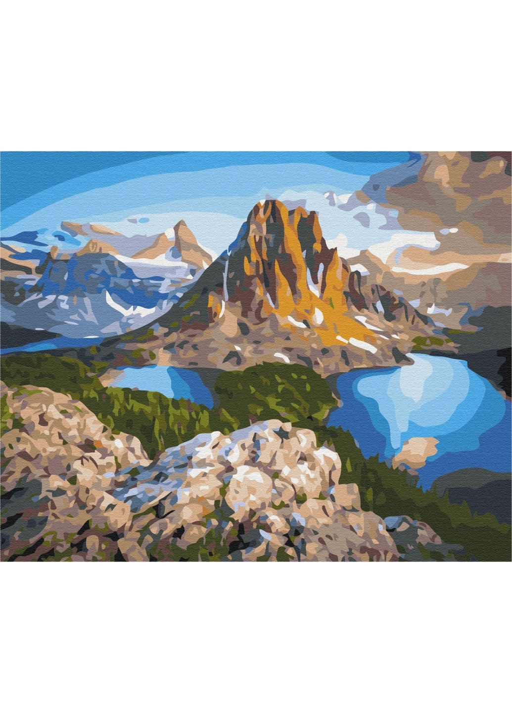 Картина по номерам Озера у скал горы 40x50 см Brushme (277155067)