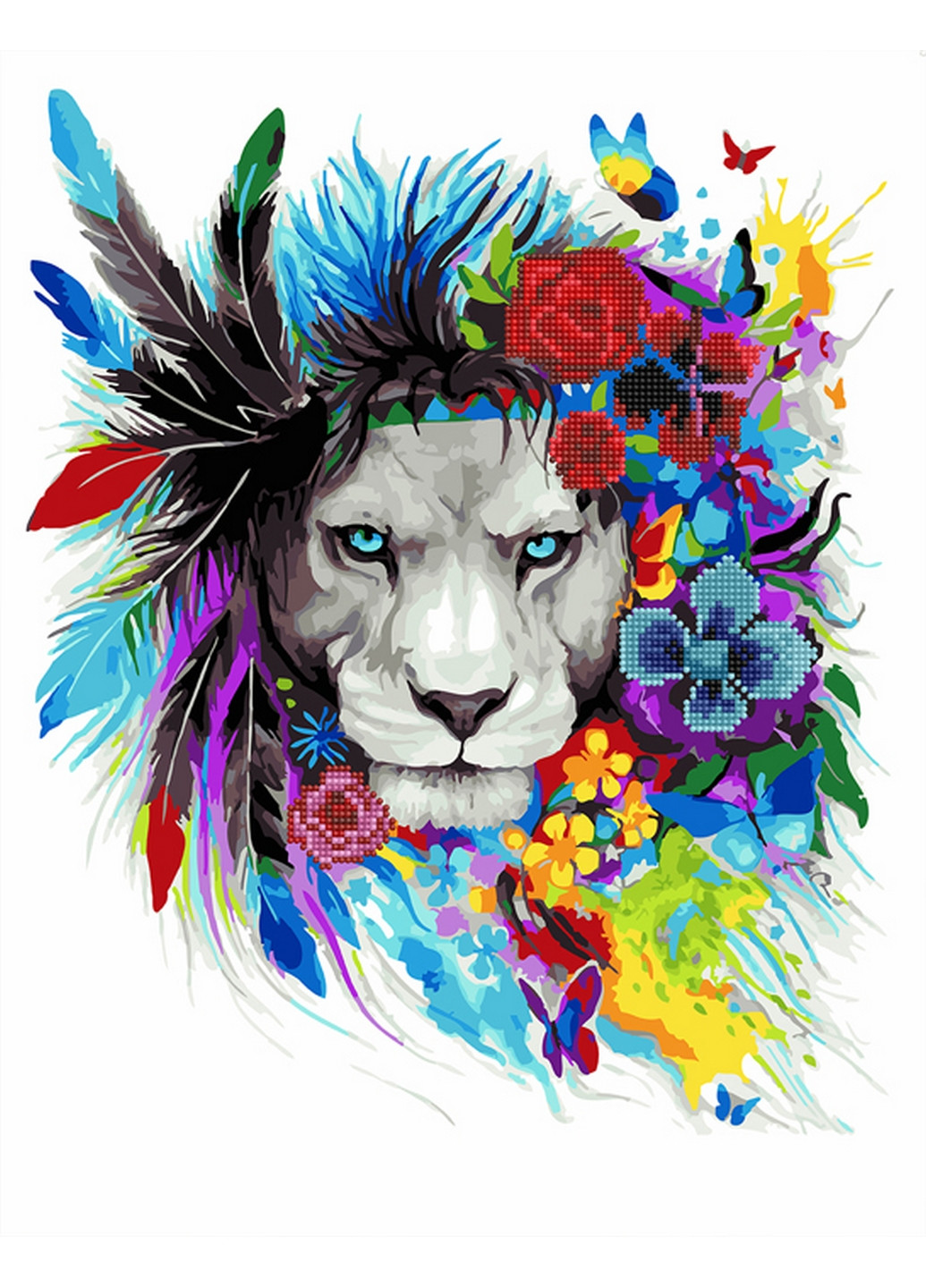 Алмазная картина-раскраска Зоркий глаз 40x50 см Brushme (277154924)