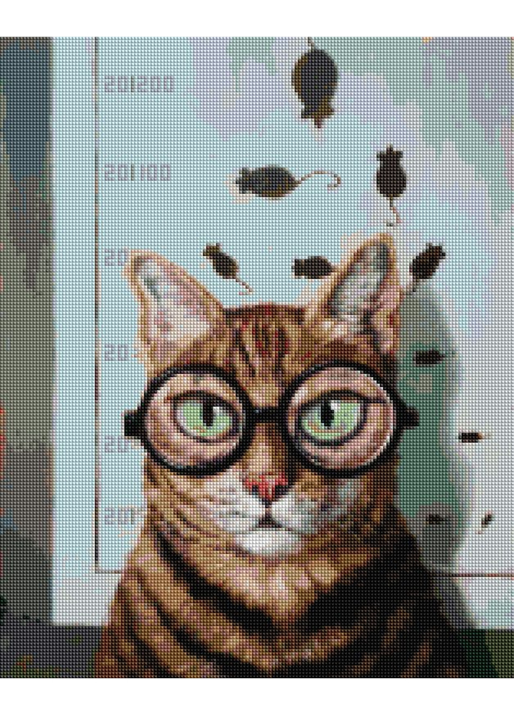 Алмазна мозаїка "Перевірка зору котика © Lucia Heffernan" 40x50 см Brushme (277154962)