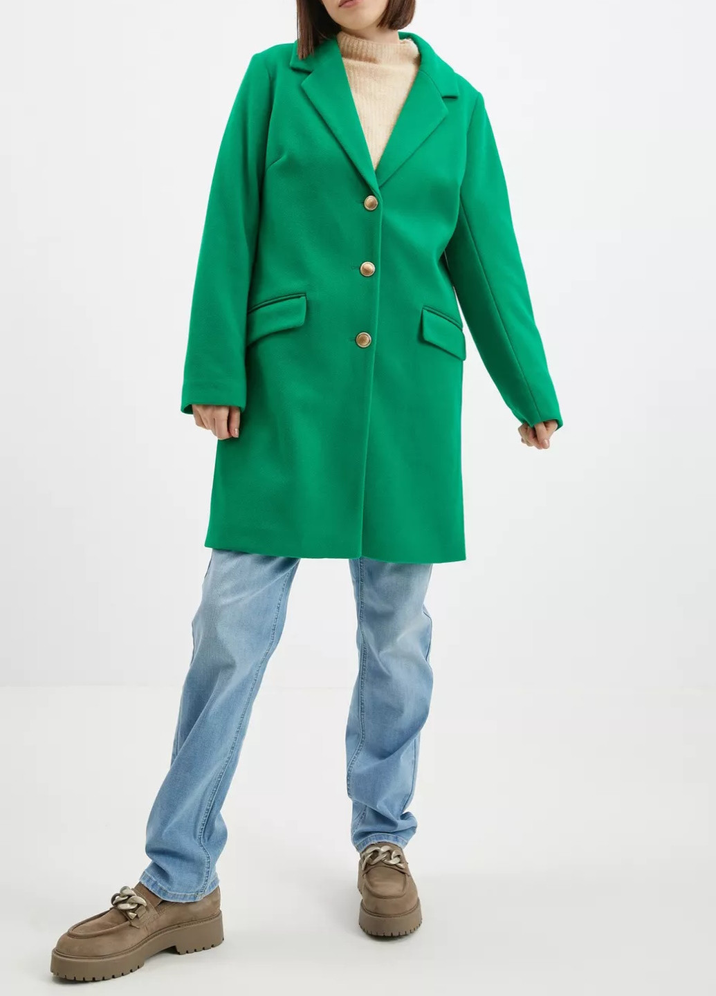 Зеленое демисезонное Пальто Orsay