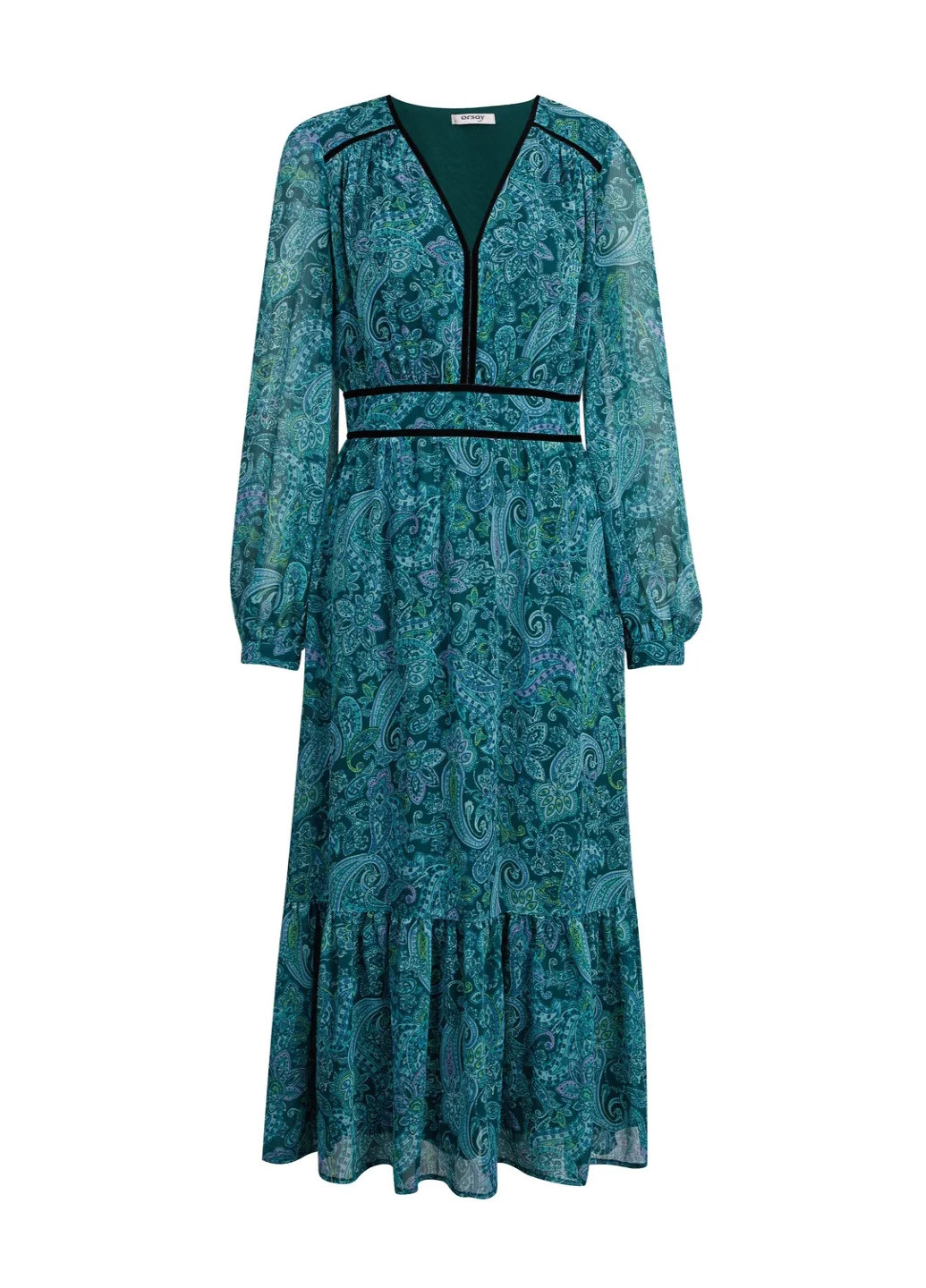 Бирюзовое повседневный платье Orsay с абстрактным узором