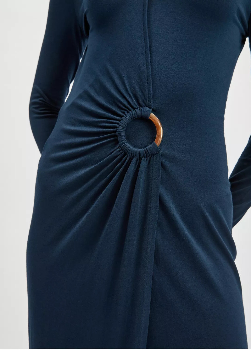 Темно-синее деловое платье Orsay однотонное
