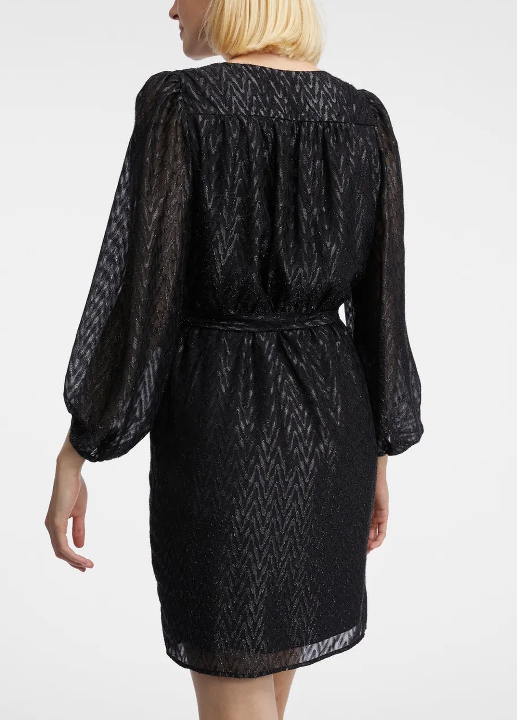 Чорна вечірня сукня Orsay з геометричним візерунком