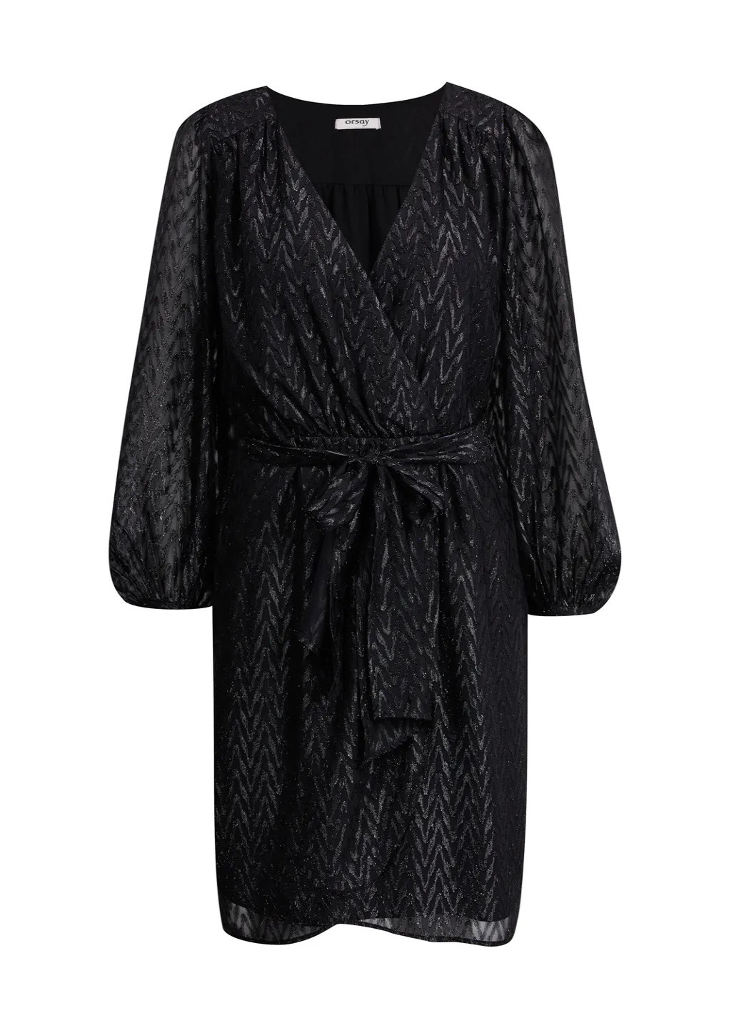 Чорна вечірня сукня Orsay з геометричним візерунком