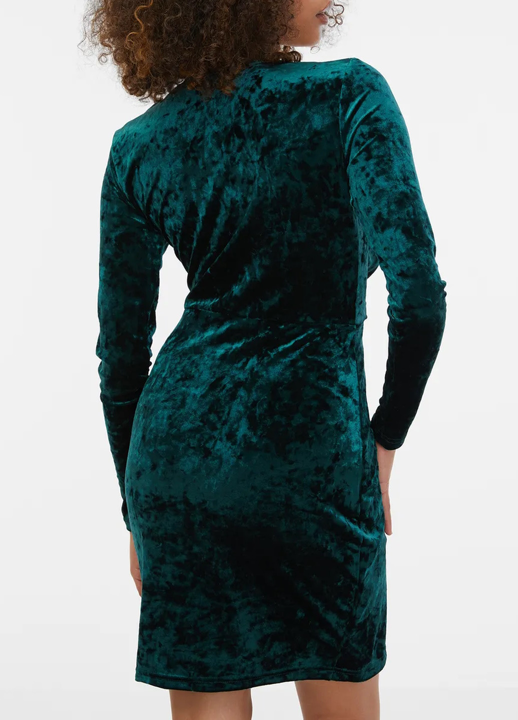 Темно-зеленое вечернее платье Orsay однотонное