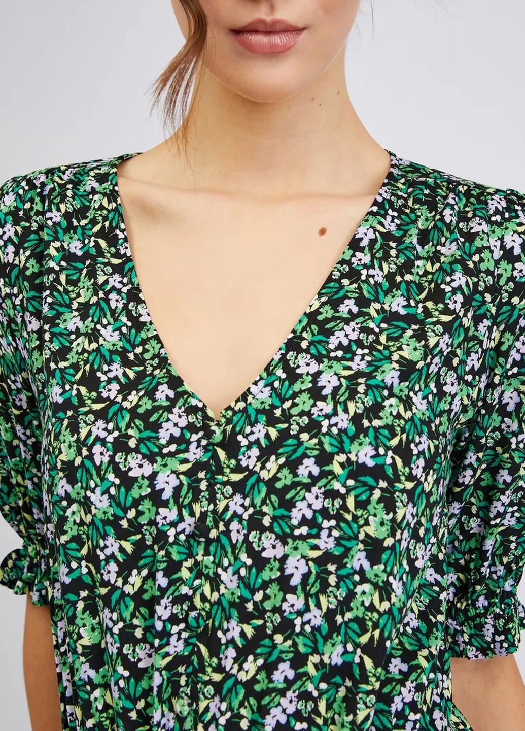 Зеленое повседневный платье Orsay с цветочным принтом