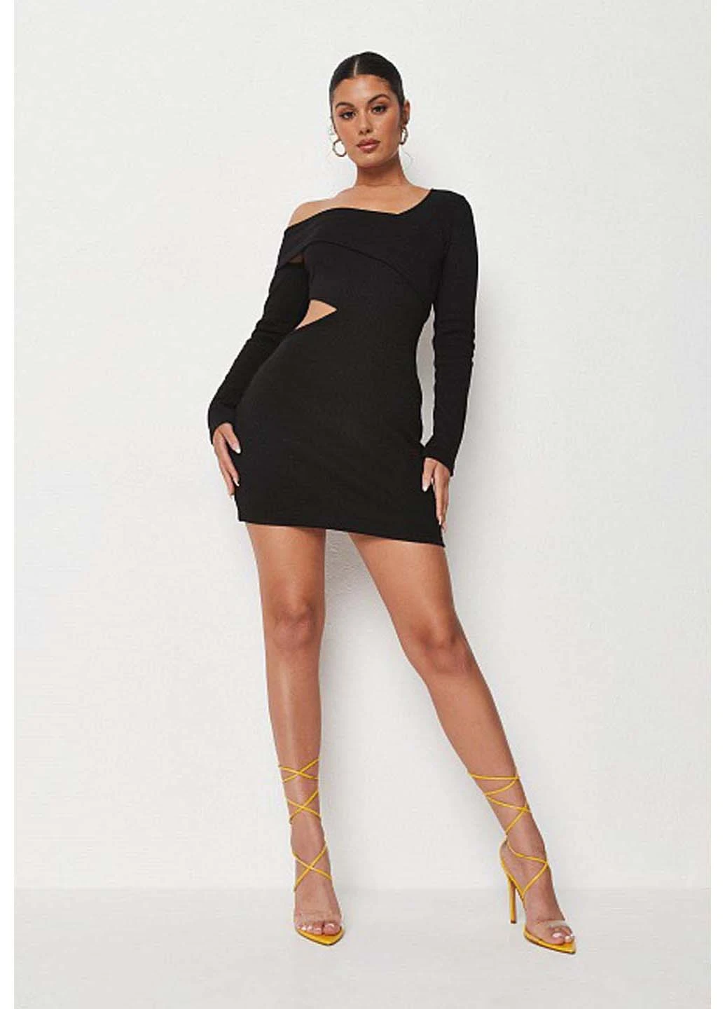 Черное платье Missguided однотонное