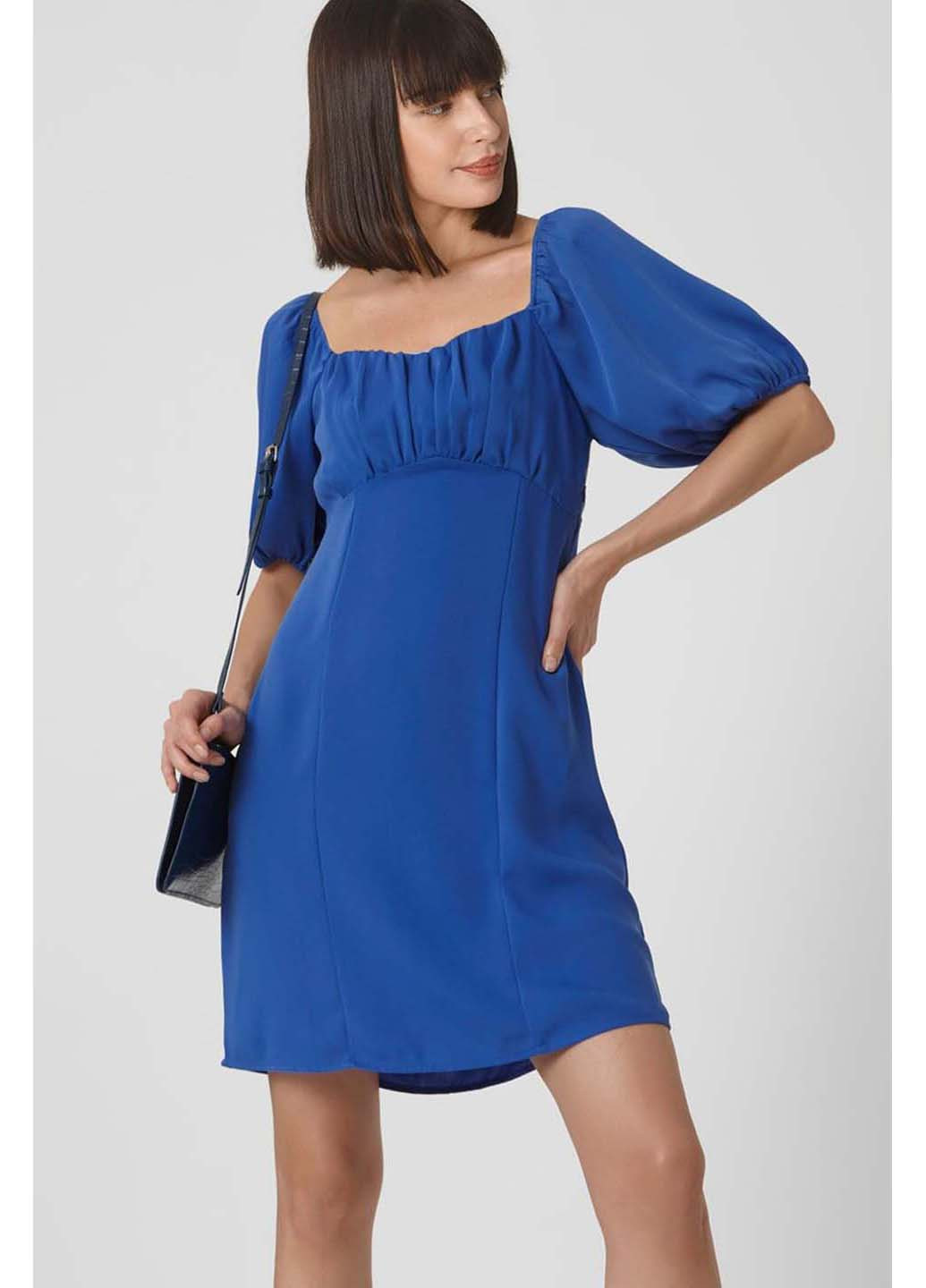 Синее платье Vero Moda однотонное