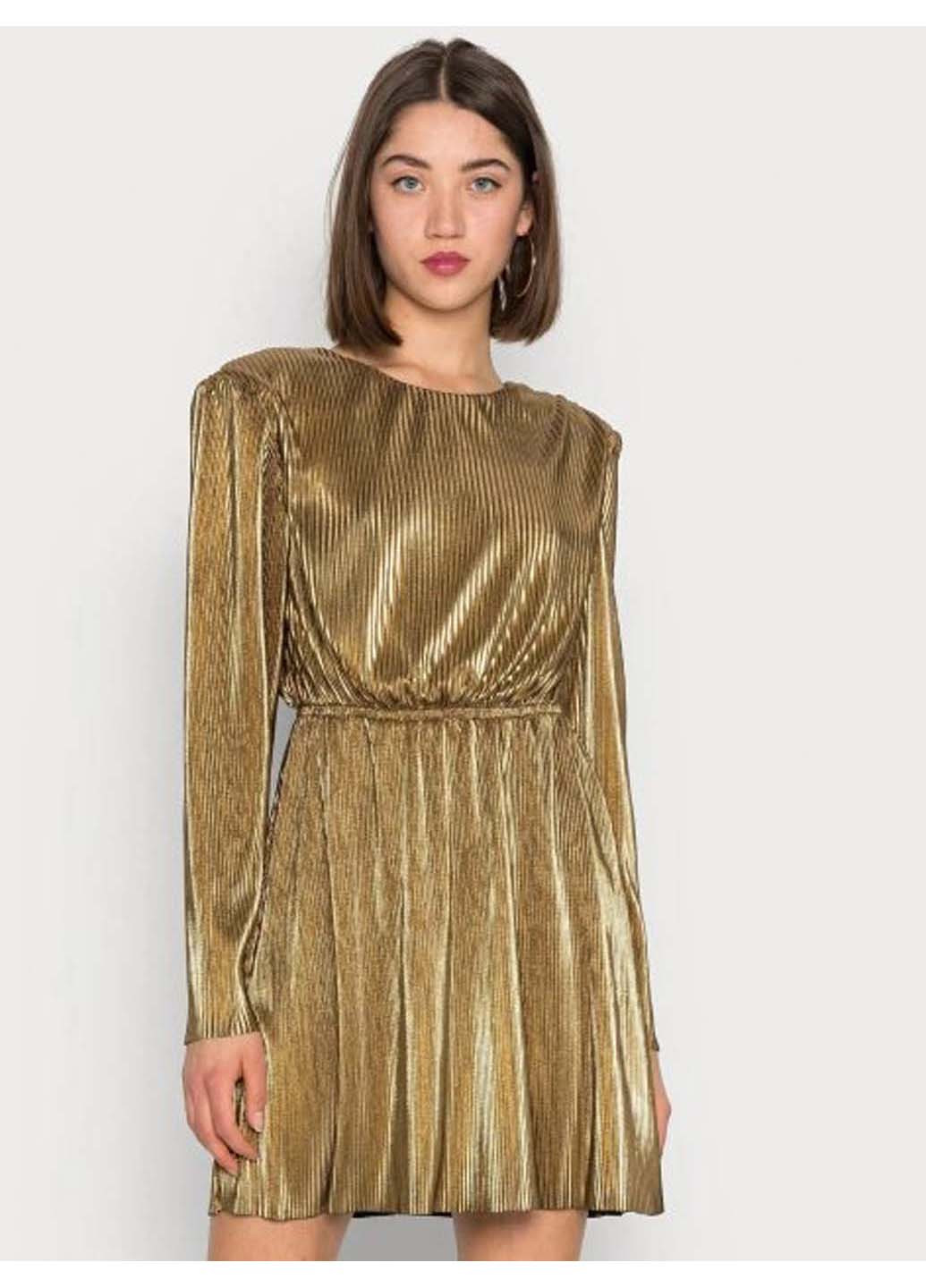Золотий сукня Missguided однотонна