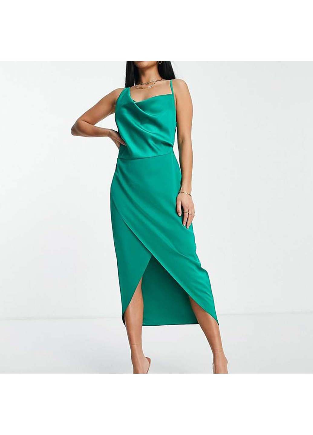 Зеленое платье Missguided однотонное