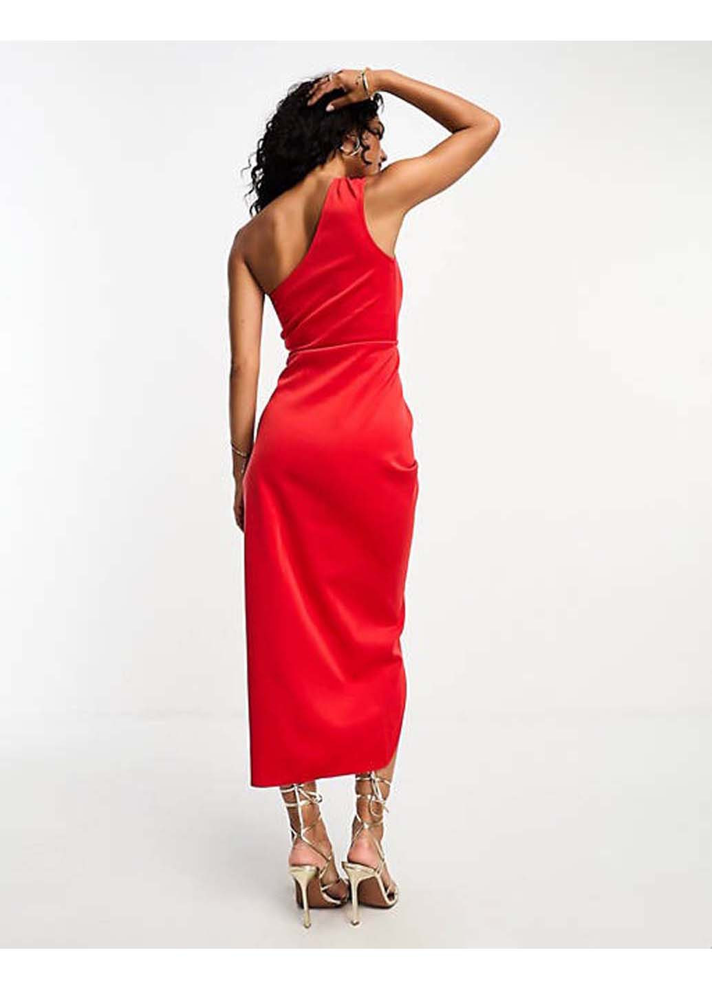Красное платье Asos однотонное