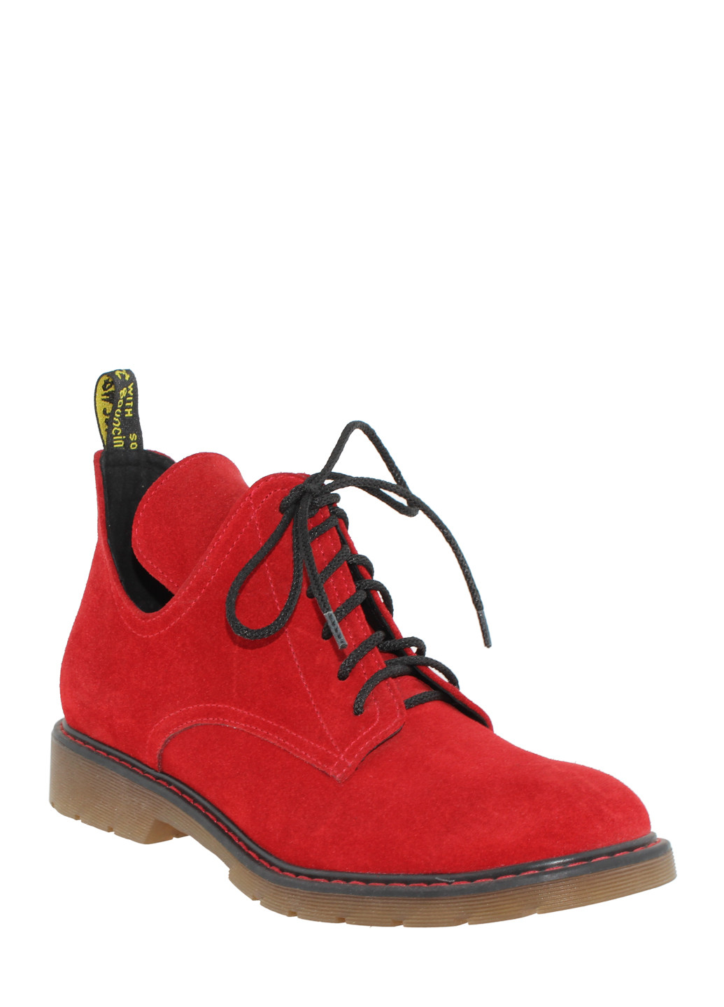 Осенние ботинки rsм-373-11 красный Sothby's из натуральной замши