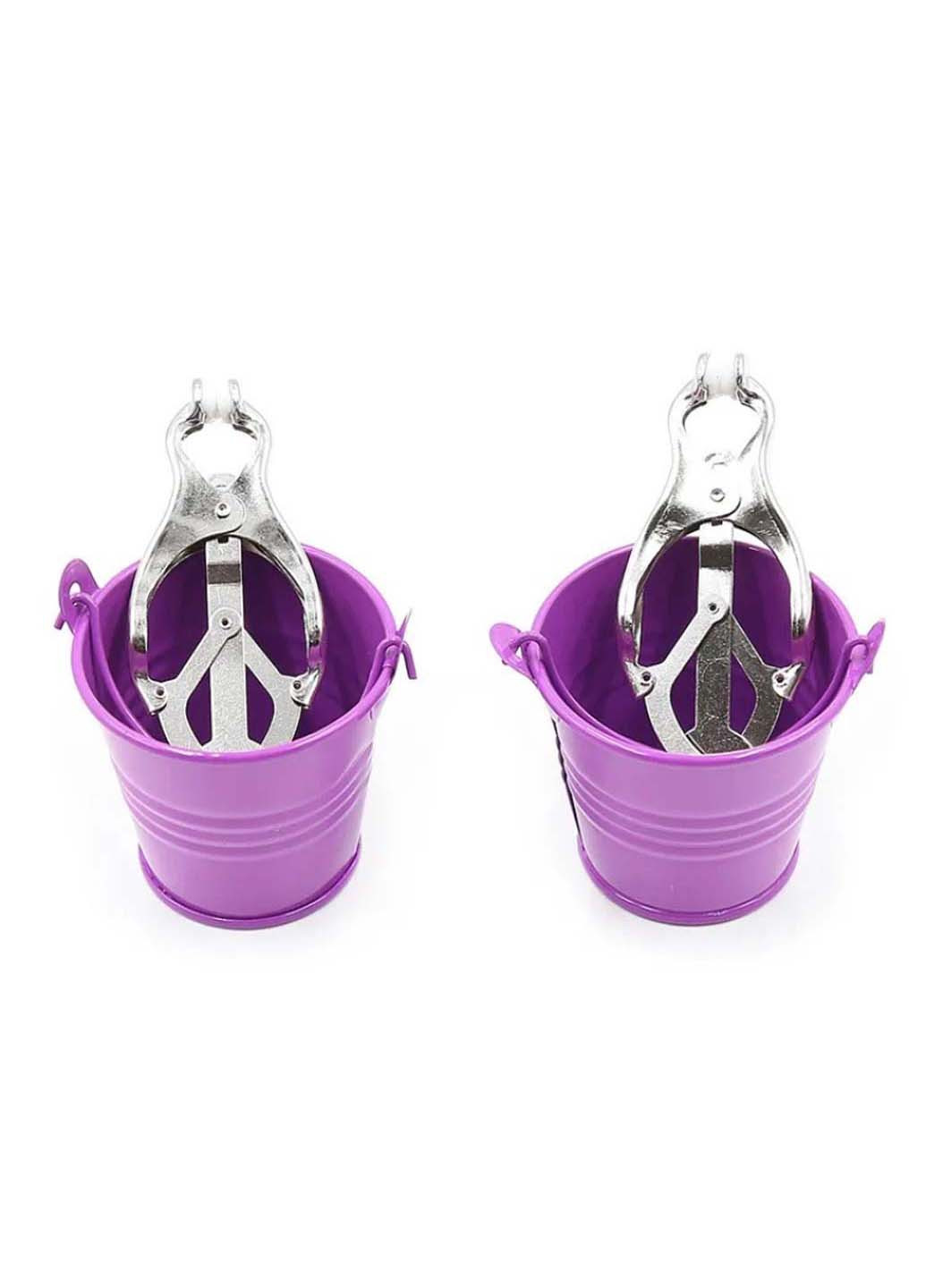 Зажимы для сосков с ведерками для жидкости Bucket Nipple Clamps Purple Bdsm4u (277229308)