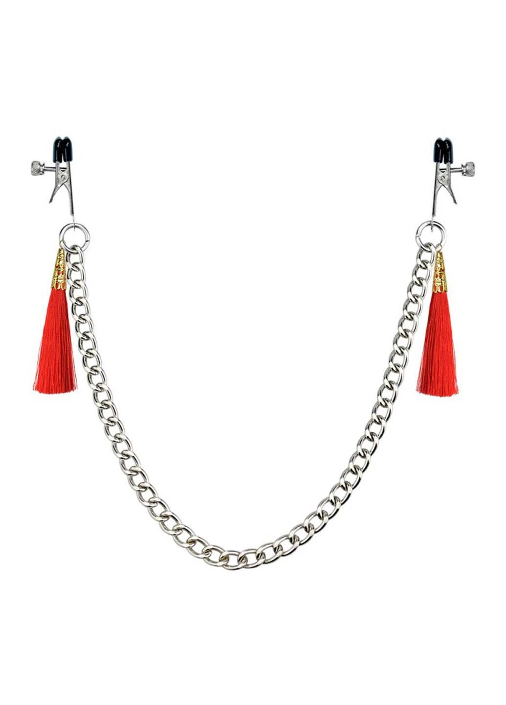 Затискачі на соски з висюльками Tassel Nipple Clamp With Chain Lovetoy (277229289)