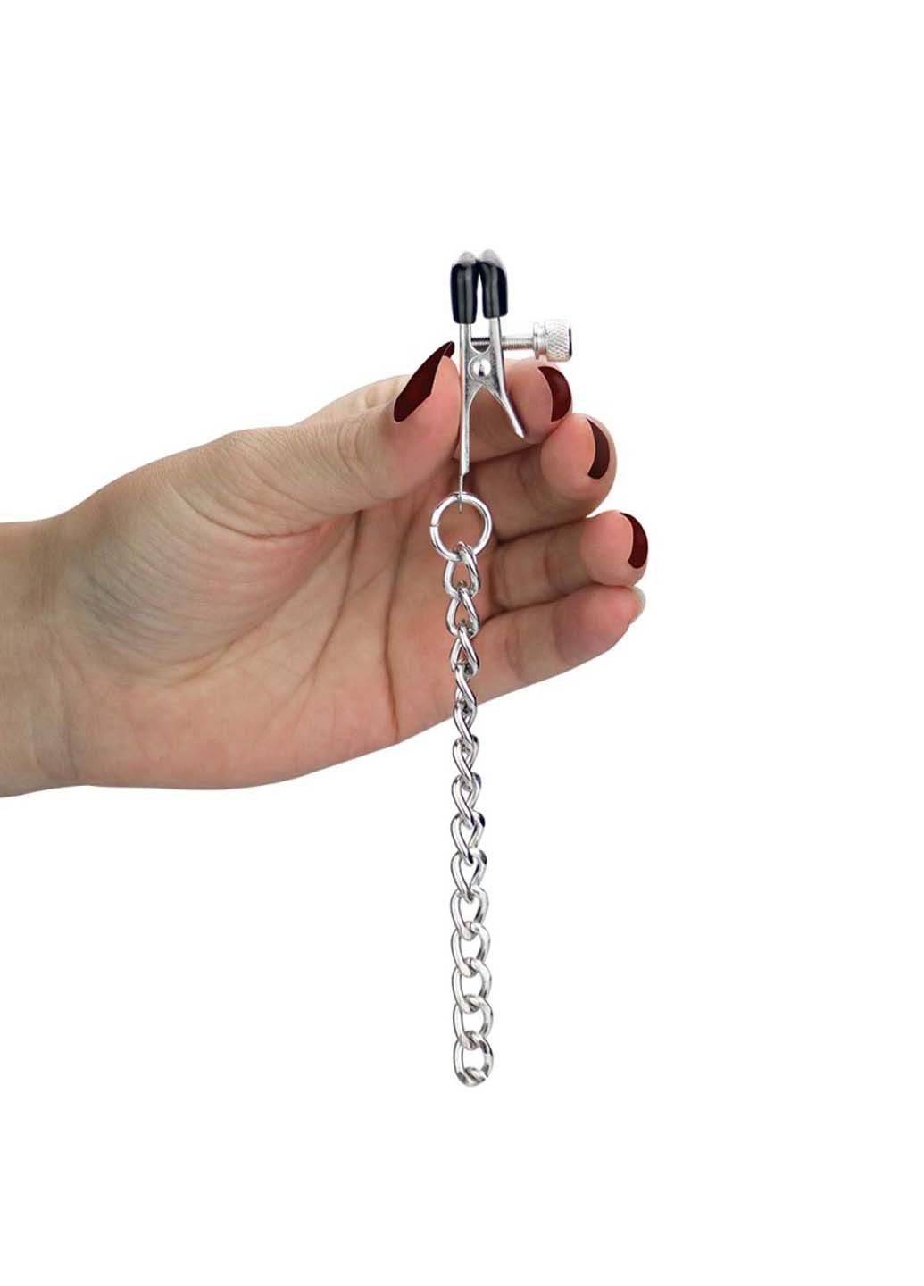 Зажимы для сосков и клитора с красными кисточками Nipple Clit Tassel Clamp With Chain Lovetoy (277229304)