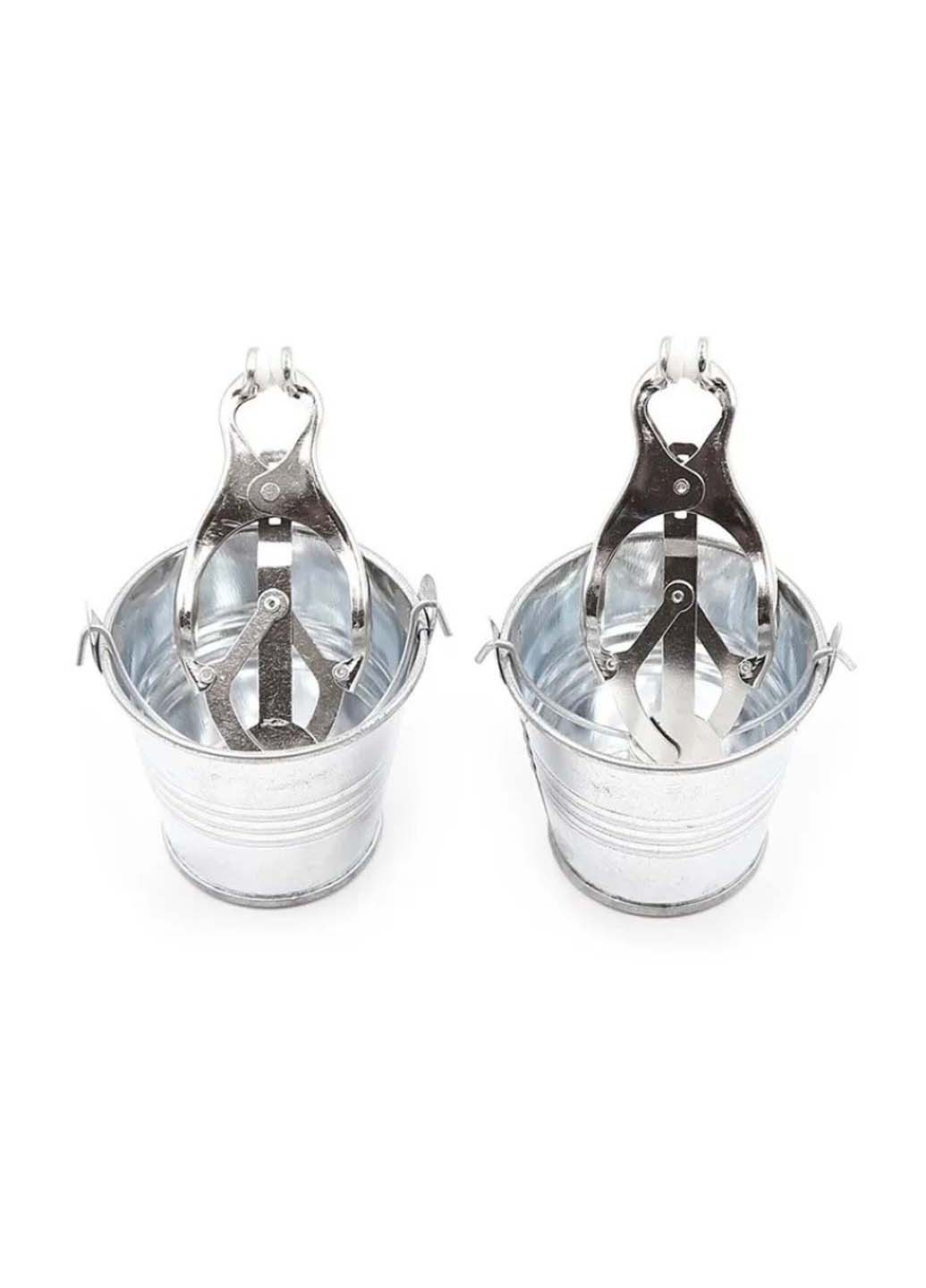 Затискачі для сосків з відерцями для рідини Bucket Nipple Clamps Silver Bdsm4u (277229370)