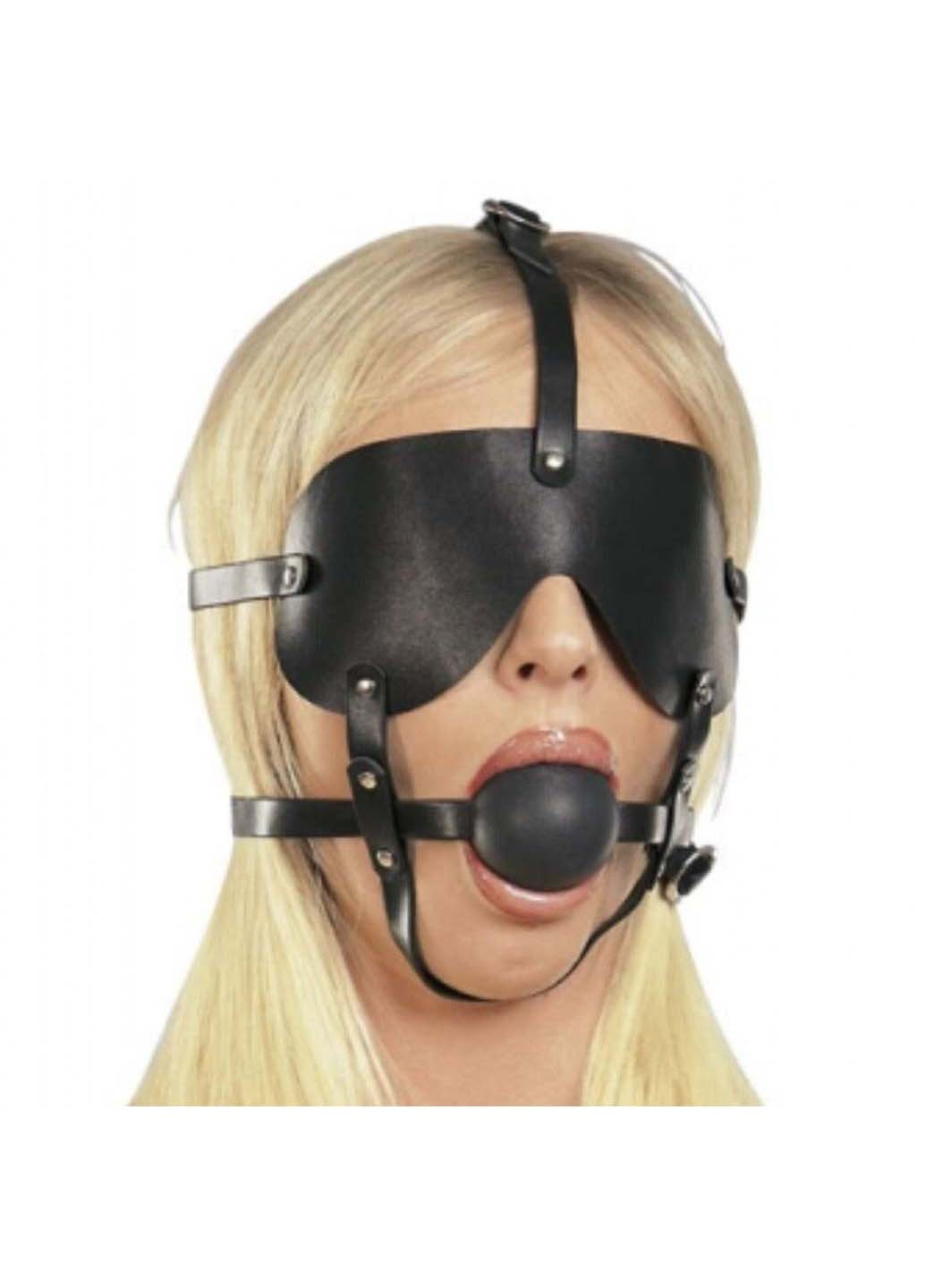 Намордник з маскою та кляпом на ремінцях Bdsm4u (277229513)