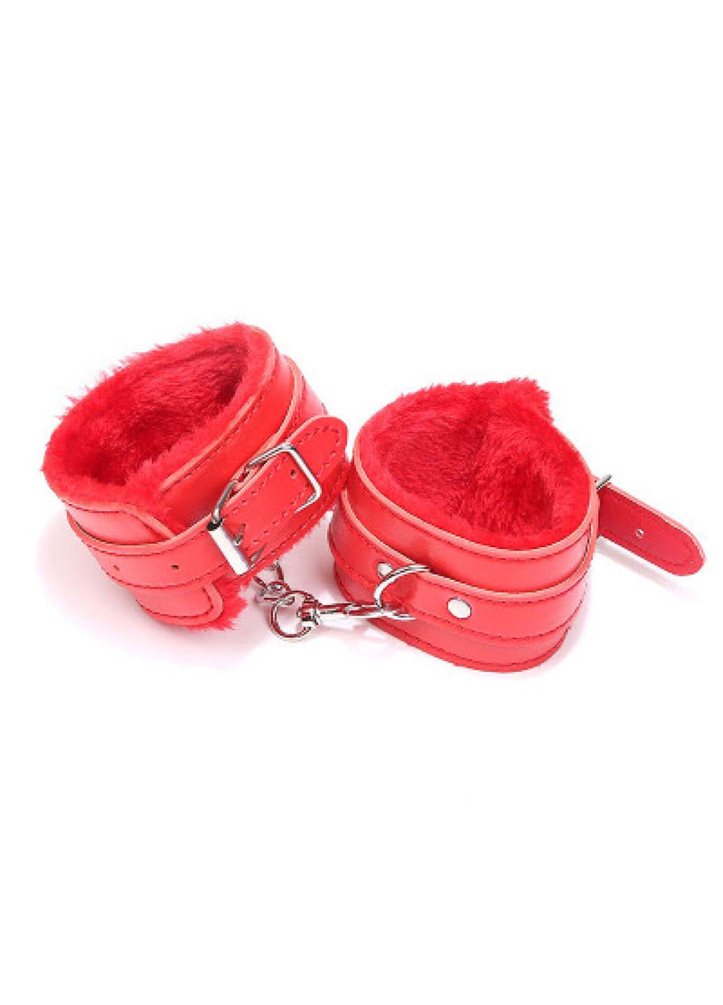 Кожаные бондажные наручники с мехом Premium Fur Lined Locking Restraints Bdsm4u (277229561)