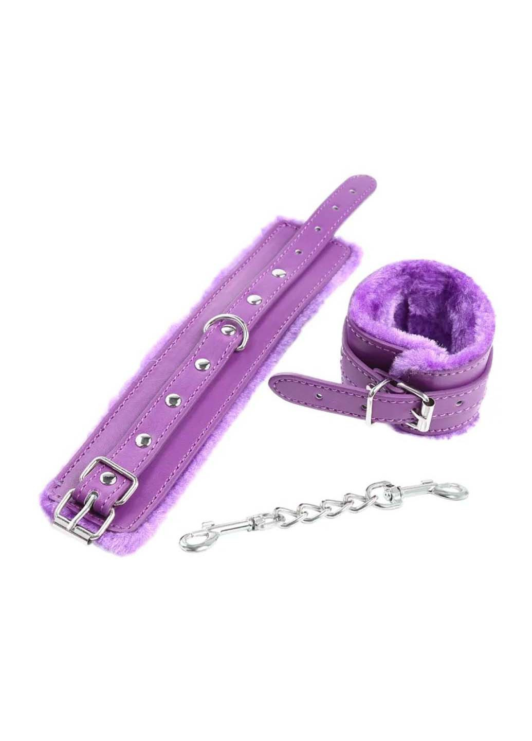 Шкіряні бандажні наручники з хутром Premium Fur Lined Locking Restraints Bdsm4u (277229453)