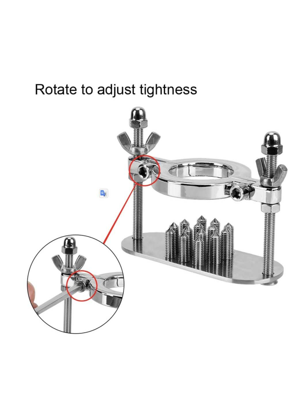 Тиски для яєчок з нержавіючої сталі з шипами Spiked Ball Smasher Squeezer Bdsm4u (277229418)