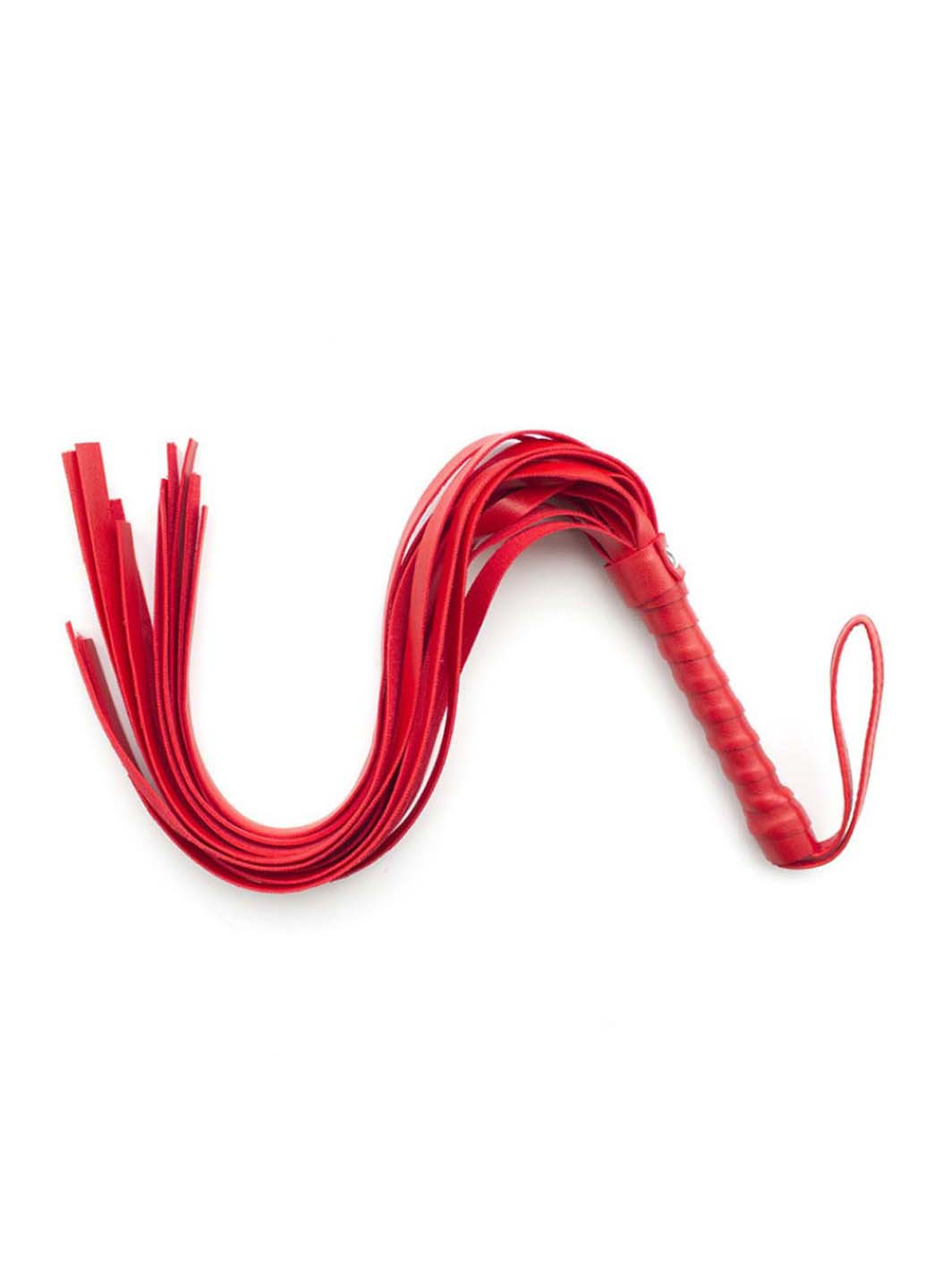 Плеть с рукояткой для ролевых игр Flirt Whip Bound Leather Red Bdsm4u (277229449)