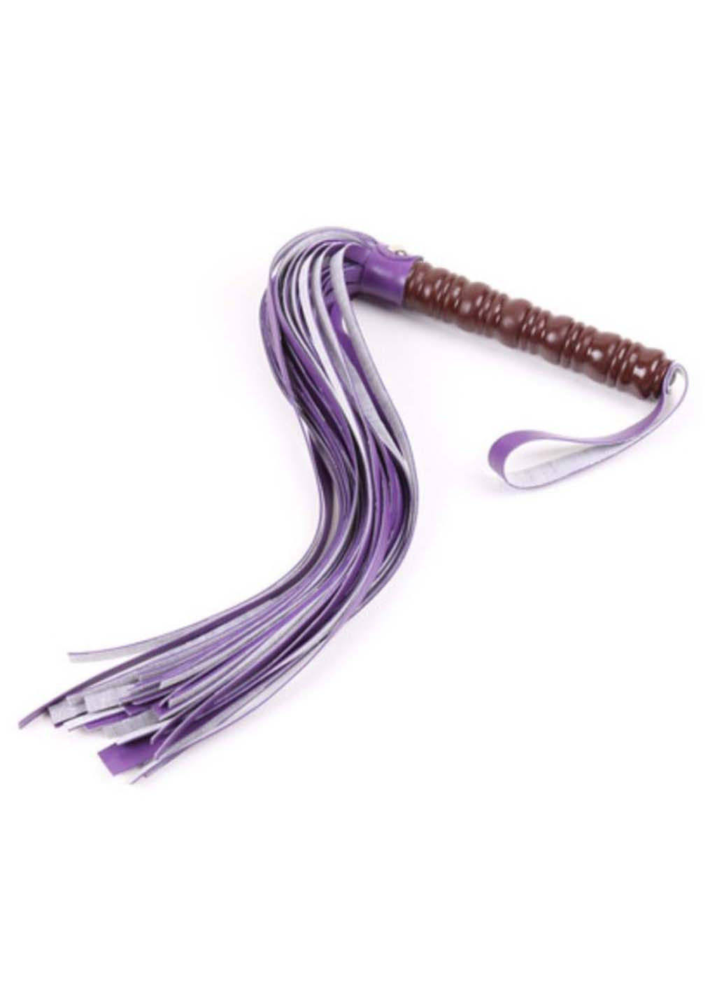Фіолетовий батіг із стильною дерев'яною рукояткою Bdsm4u (277229344)