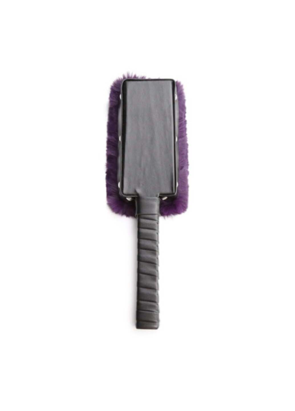 Двостороння шльопалка з хутром, батіг і пряник Leather Appeal Pat Purple Bdsm4u (277229535)