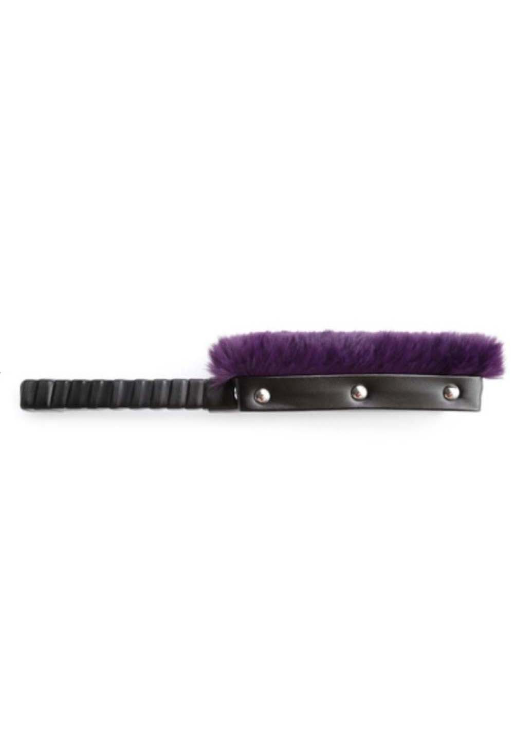 Двостороння шльопалка з хутром, батіг і пряник Leather Appeal Pat Purple Bdsm4u (277229535)