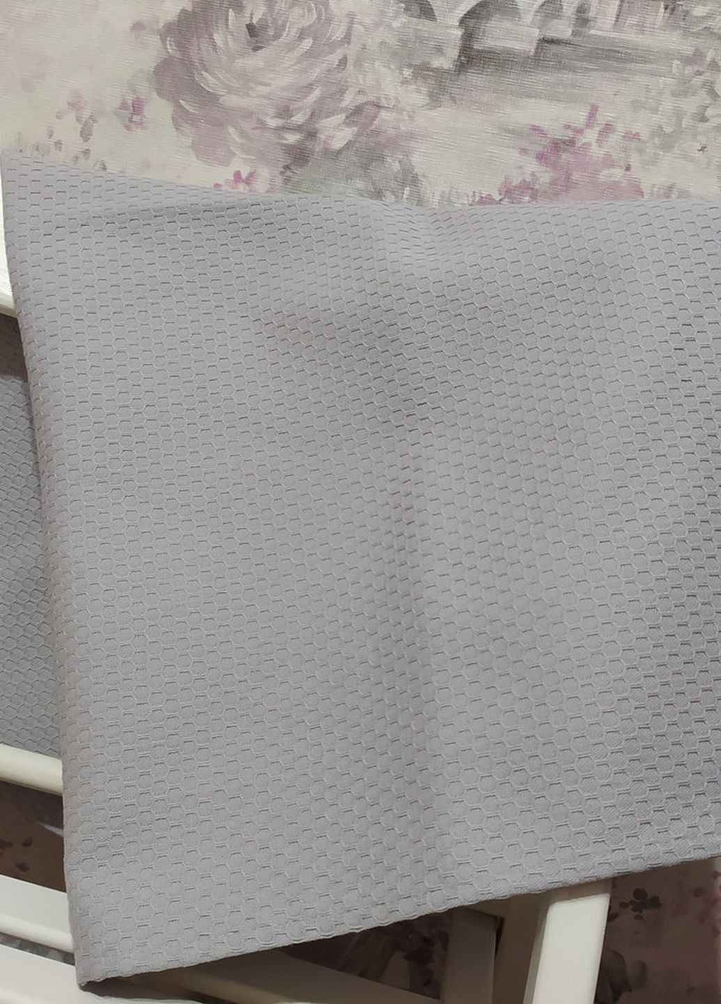 No Brand полотенце вафельное для лица 50*90 серый (03886) серый производство - Украина