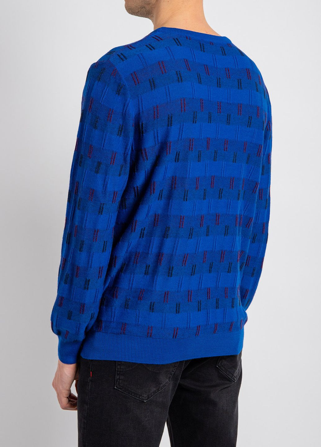 Синий шерстяной джемпер Yves Saint Laurent (277237653)