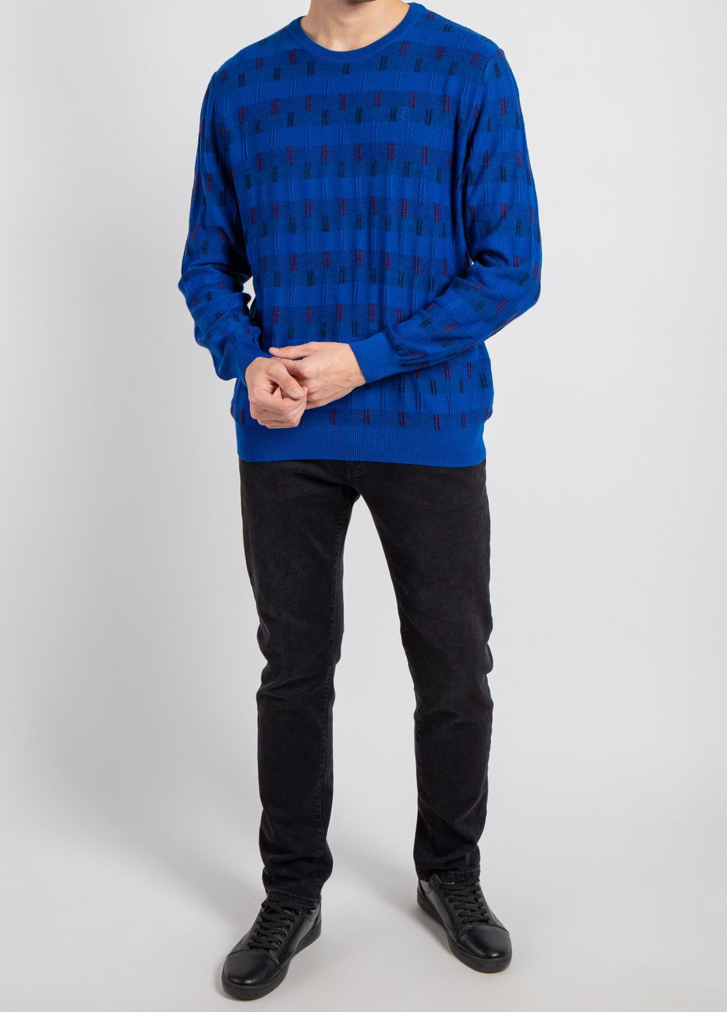 Синий шерстяной джемпер Yves Saint Laurent (277237653)